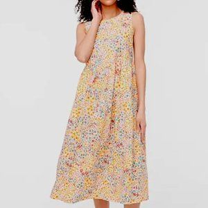 J Crew | Mixed Floral Tiered Sleeveless Maxi Dress, size 8